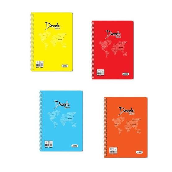 Umut Dazzle PP Kapak A4 72 Yaprak Çizgili 4'lü Spiralli Defter Spiralli Defter Fiyatı