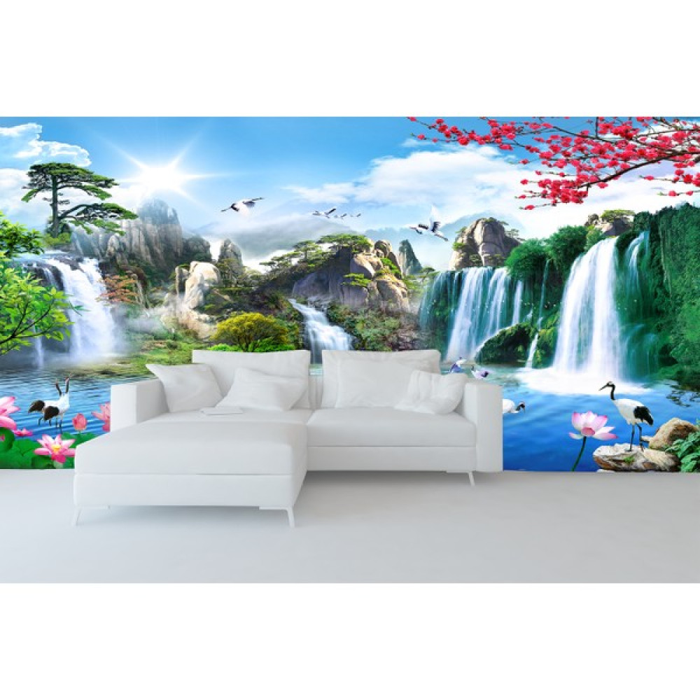 Umut Gergi Tavan Umut Gergi Tavan 3d Doğa Şelale Duvar Kağıdı Tek Parça - 275 x 275 cm Duvar Kağıdı Fiyatı