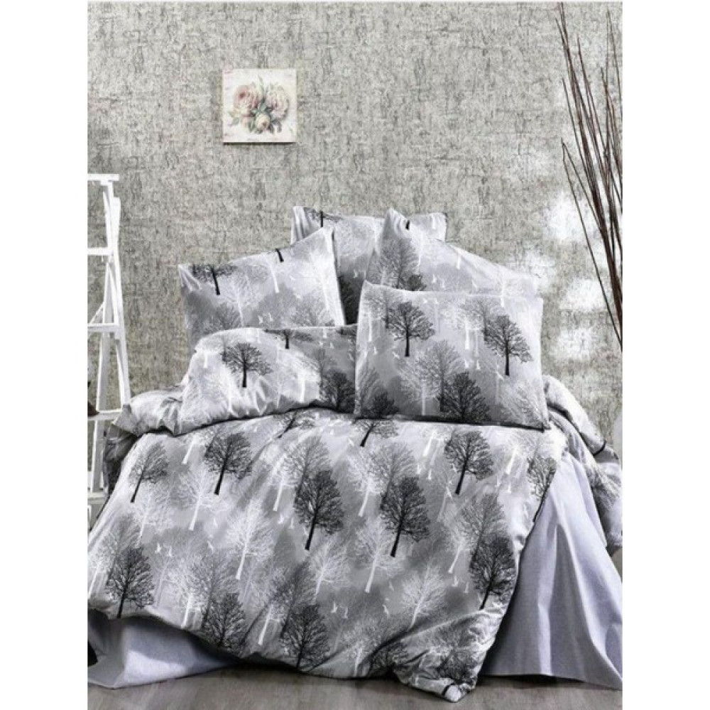 Umut Home Design Çift Kişilik Nevresim Takımı 180X240 cm / Lastikli Çarşaflı - Gri - 180 x 240 cm Nevresim Takımı Fiyatı