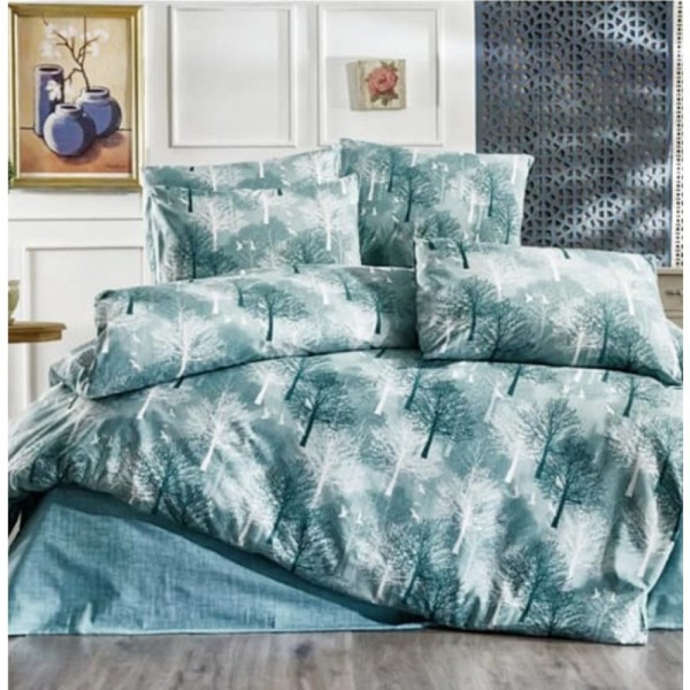 Umut Home Design Çift Kişilik Nevresim Takımı 180X240 cm / Lastikli Çarşaflı - Yeşil - 180 x 240 cm Nevresim Takımı Fiyatı