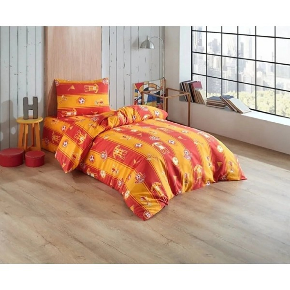 Umut Home Design Taraftarlara Özel Tek Kişilik Nevresim Takımı 100X200 Lastikli Çarşaflı - Sarı - Kırmızı - 160x220 cm Nevresim Takımı Fiyatı