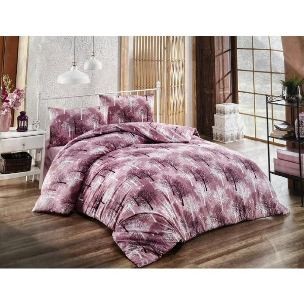 Umut Home Design Tek Kişilik Nevresim Takımı 160X240 cm / Lastikli Çarşaflı - Gül Kurusu - 160 x 240 cm Nevresim Takımı Fiyatı