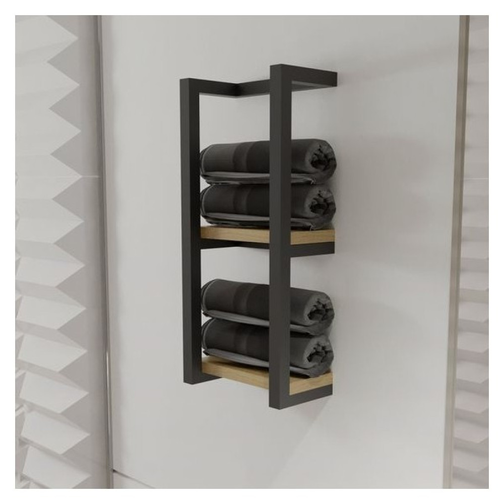 Umut Park Metal Ahşap Banyo Havluluk - Siyah Oto Boyaları Fiyatı