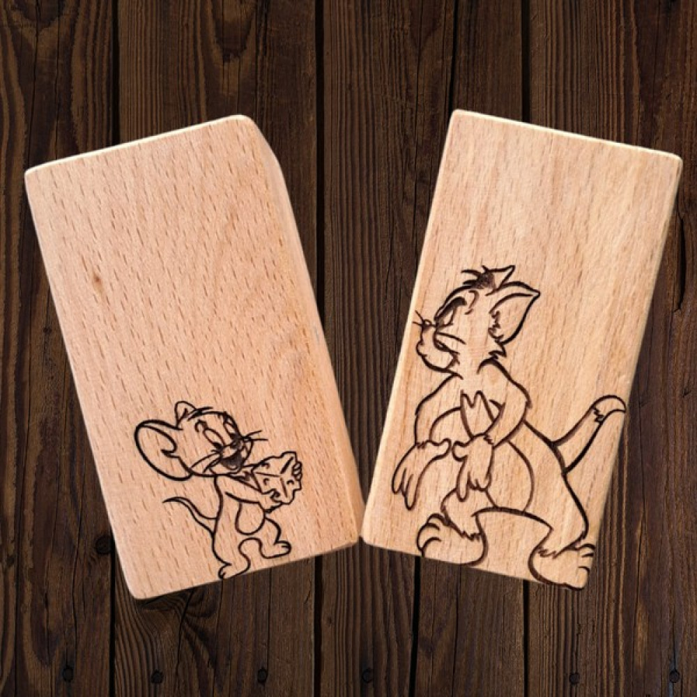 Umut Tasarım Atölyesi Tom ve Jerry Desenli Ahşap Tuzluk/biberlik Set Baharat Setleri & Baharatlıklar Fiyatı