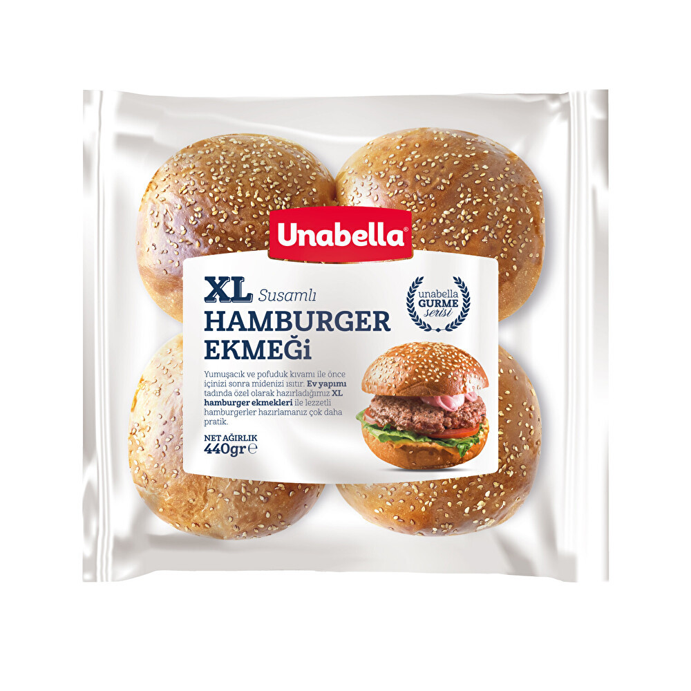 Unabella Uneli XL Hamburger Ekmeği 4'lü 440 G Unlu Mamüller Fiyatı