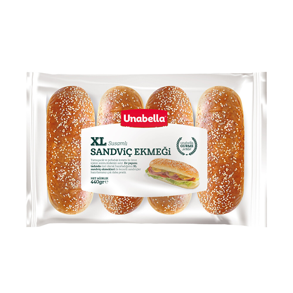 Unabella Uneli XL Sandviç Ekmeği 4'lü 440 G Unlu Mamüller Fiyatı