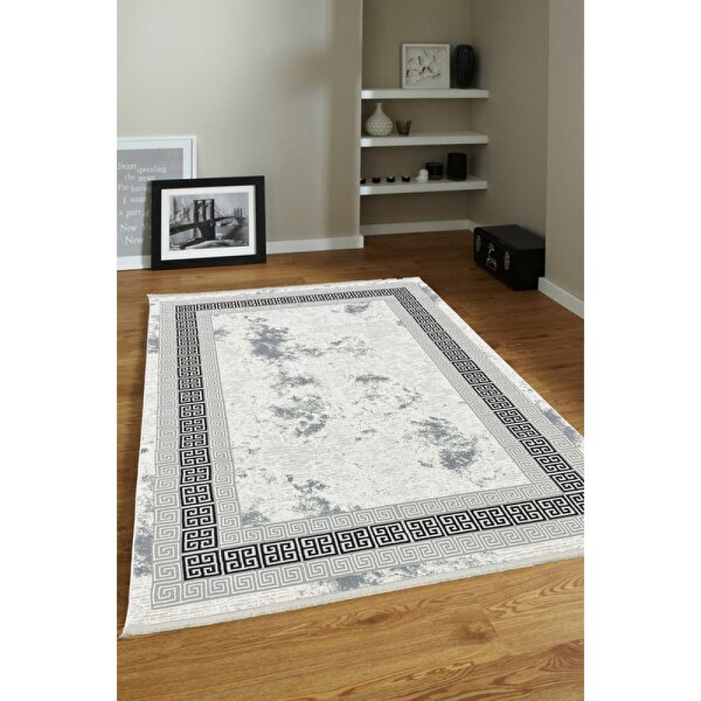 Ünal Carpet 4m2-6m2 Bambu Tarz Modern Sık Dokuma Halı Salon Oturma Odası Mutfak Halısı Antialerjik 6416 - 200 x 290 cm - Lacivert Salon Halısı Fiyatı