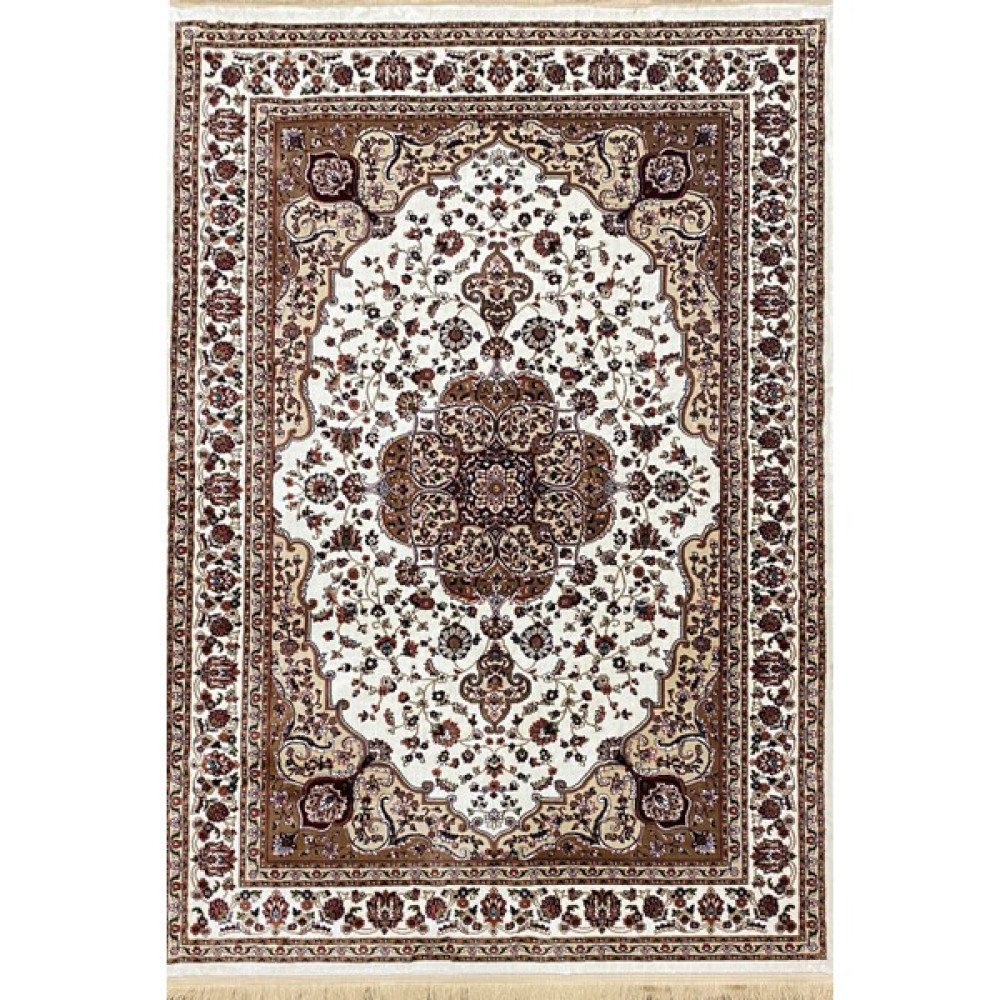 Ünal Carpet 4m2 - 6m2 Modern Kalın Sık Dokuma Salon ve Oturma Odası Halısı Yumuşak Doku Antialerjik Ipek Krem - 200 x 290 cm - Krem - Kırmızı Salon Halısı Fiyatı