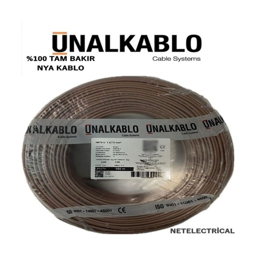 Ünal Kablo 1.5 Nya Kablo 20 Metre - Kahverengi Elektrik ve Aydınlatma Fiyatı