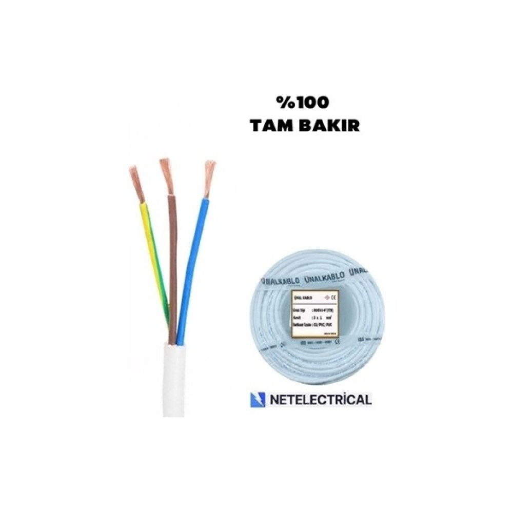 Ünal Kablo 3x1 TTR - 15 METRE Elektrik ve Aydınlatma Fiyatı
