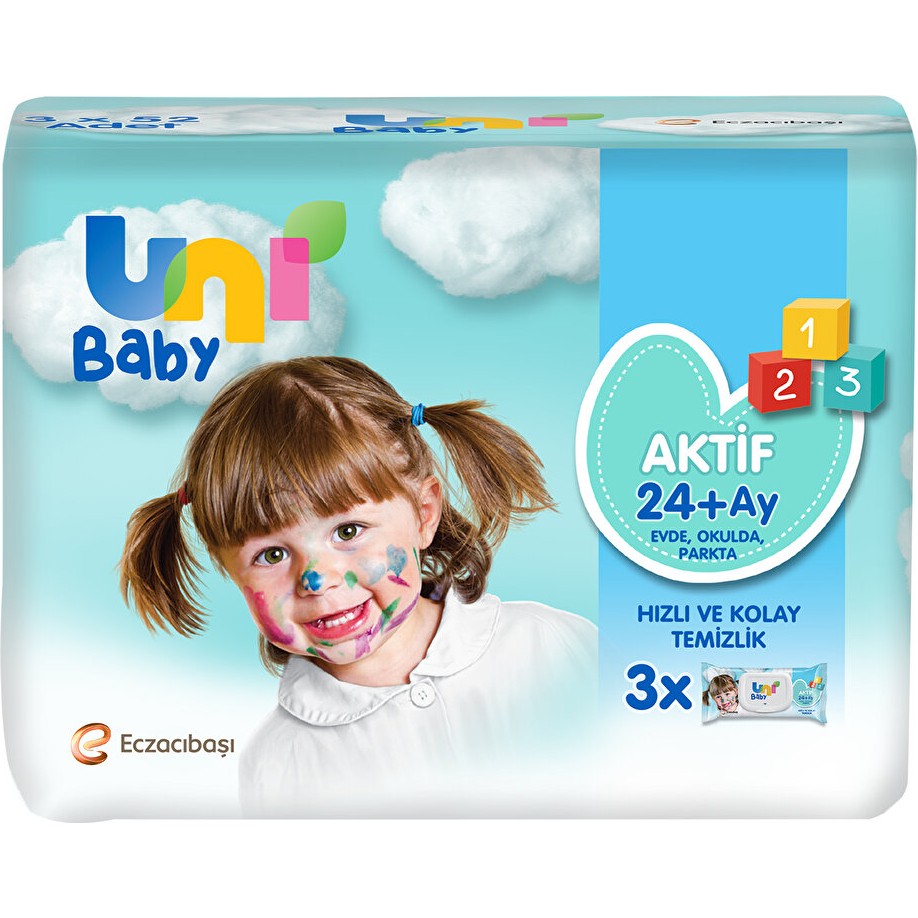 Uni Baby 10 Aktif Bebek Islak Mendil 24+ Ay 3X52 Alkol İçermeyen Hızlı ve Kolay Temizlik Bebek Mendil-Islak Mendil Fiyatı