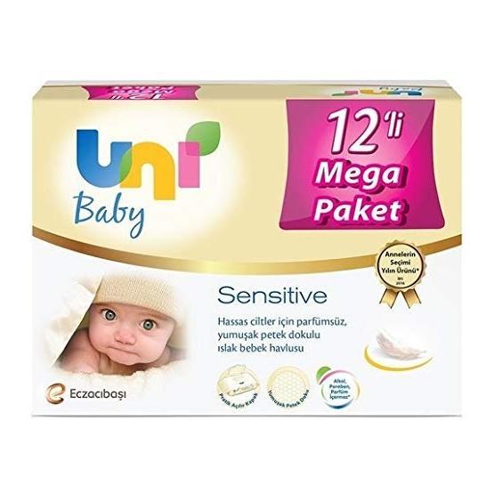 Uni Baby 12x56'lı Sensitive Islak Havlu