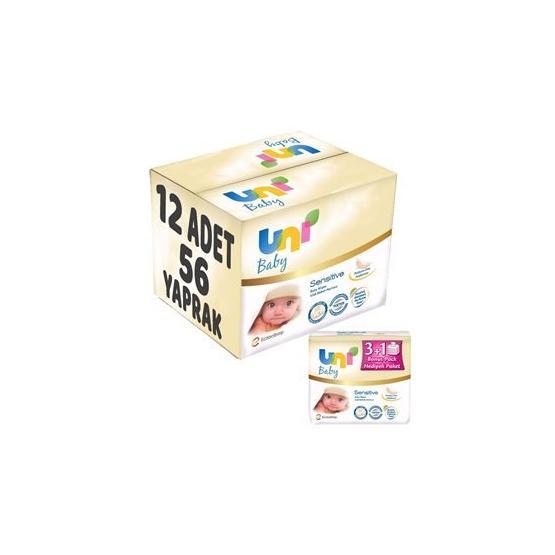 Uni Baby 12x56'lı Sensitive Islak Havlu