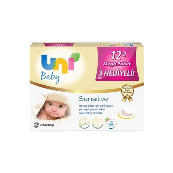 Uni Baby 12x56'lı Sensitive Islak Havlu