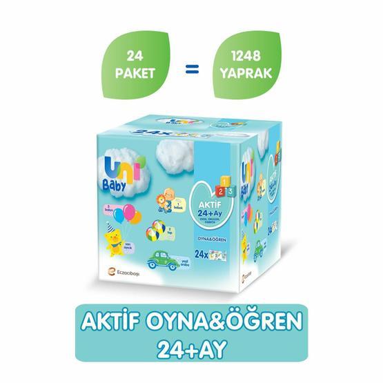 Uni Baby Aktif Oyna Öğren 24'lü Islak Mendil