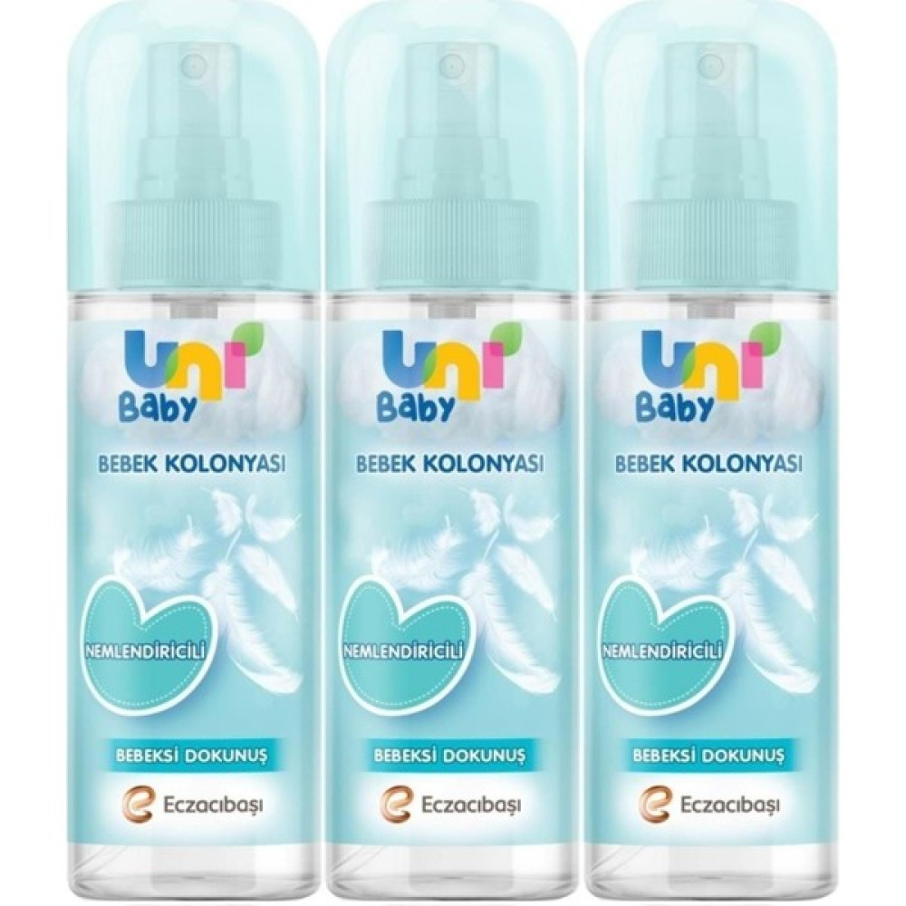 Uni Baby Bebek Kolonyası 150 ml Nemlendiricili/bebeksi Dokunuş (3 Lü Set) Bebek Kolonyası Fiyatı