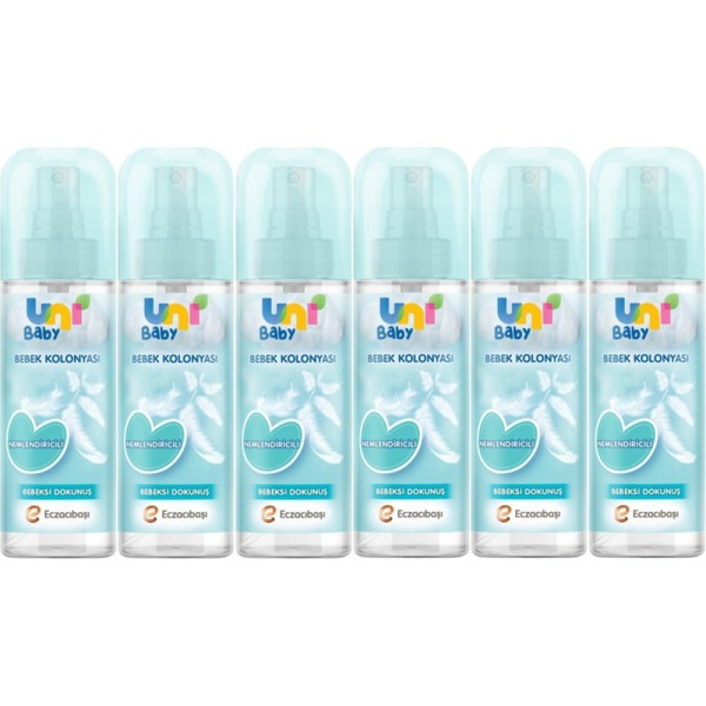 Uni Baby Bebek Kolonyası 150ML Nemlendiricili/bebeksi Dokunuş (6 Lı Set) - Renkli Bebek Kolonyası Fiyatı