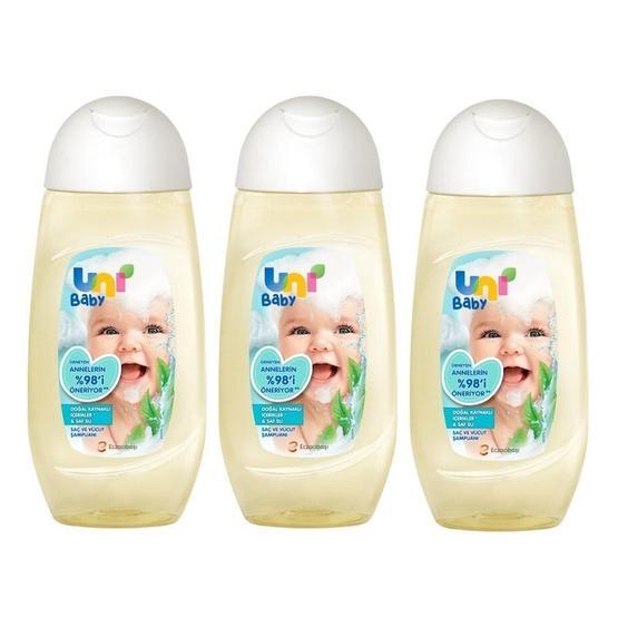 Uni Baby Boyasız 3x200 ml Saç ve Vücut Bebek Şampuanı