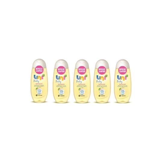 Uni Baby Boyasız 5x200 ml Saç ve Vücut Bebek Şampuanı