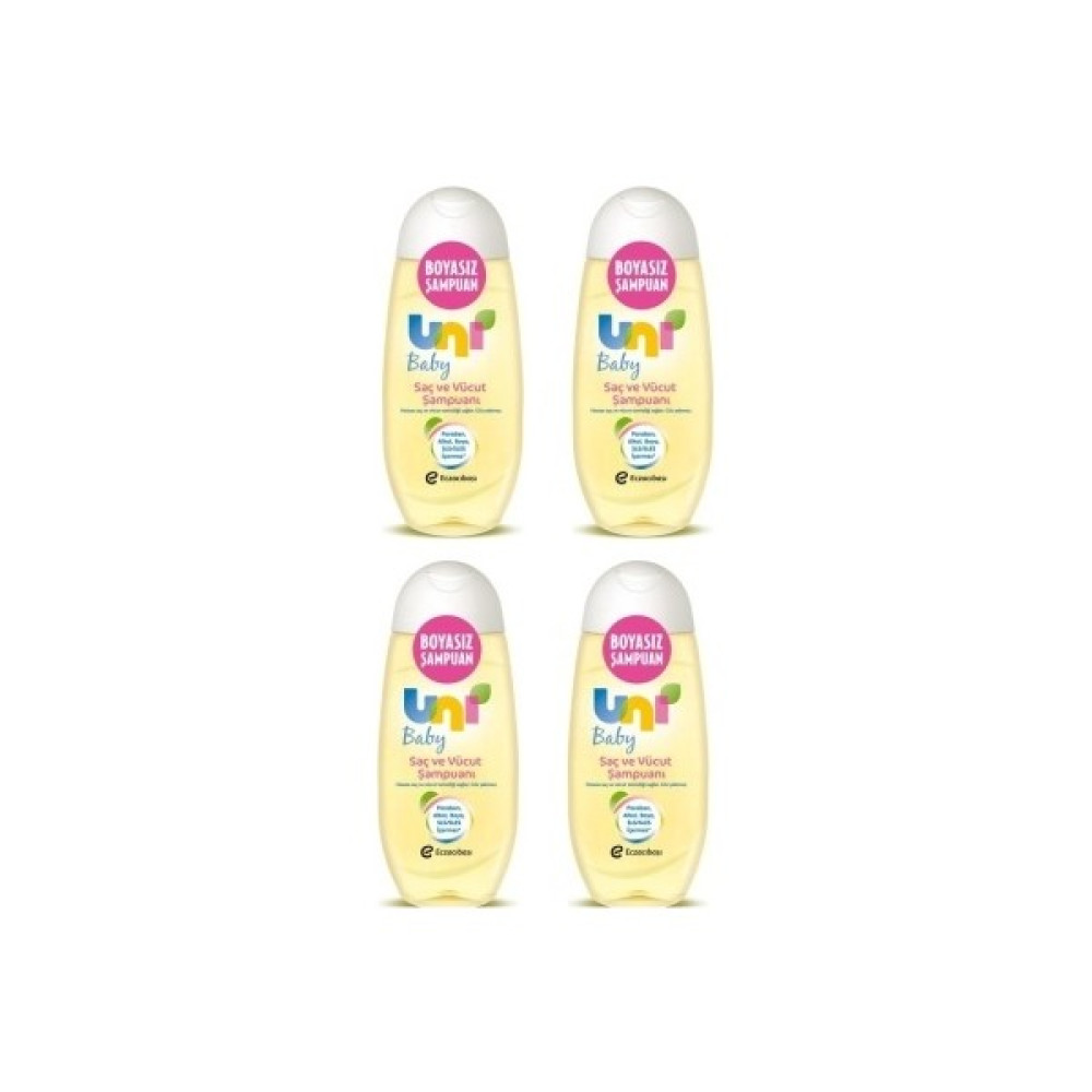 Uni Baby Hipoalerjenik Saç ve Vücut Şampuanı 200 Ml*4 Adet Oto Boyaları Fiyatı