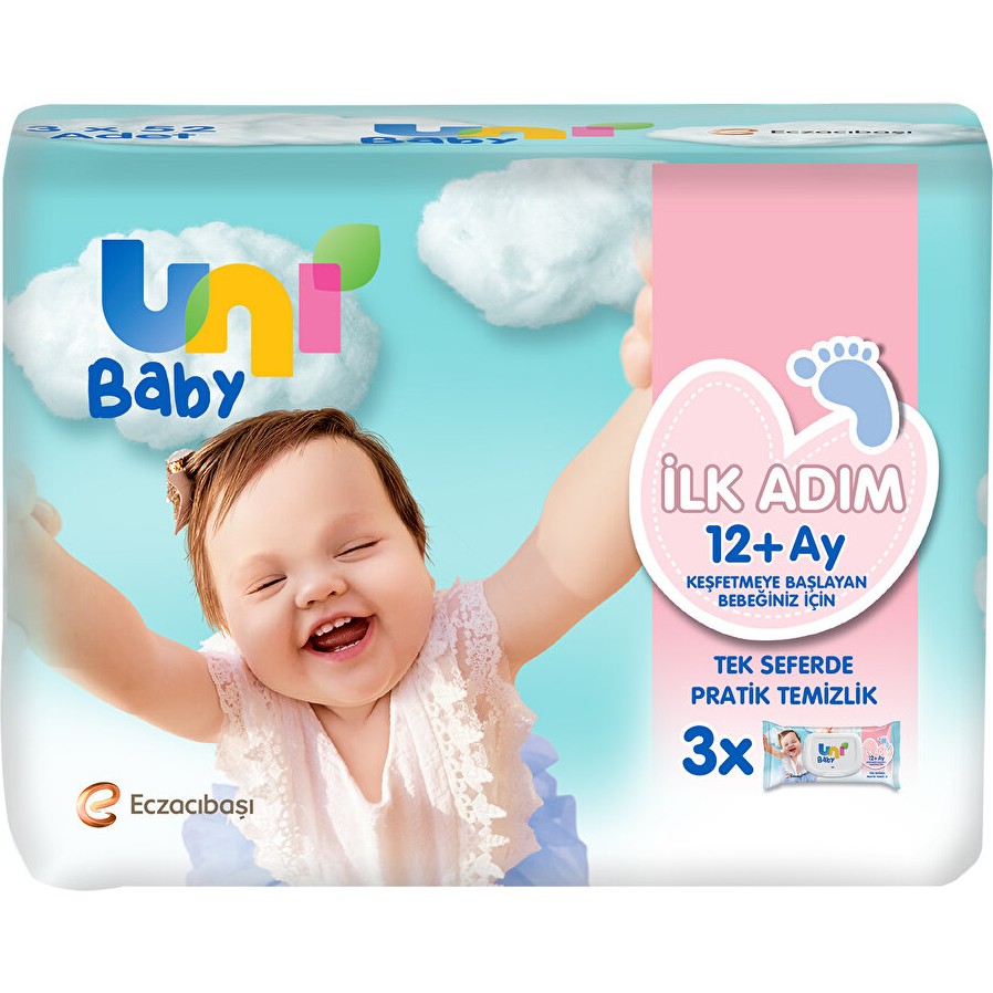 Uni Baby İlk Adım Islak Mendil 3X52 (2 Adet) Hassas Ciltler İçin Pratik Temizlik Sağlar Bebek Mendil-Islak Mendil Fiyatı