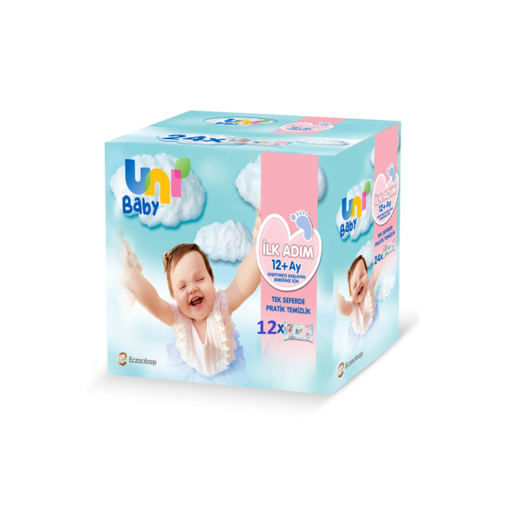Uni Baby Ilk Adım Islak Mendil Kapaklı 12li 624 Yaprak Bebek Mendil-Islak Mendil Fiyatı
