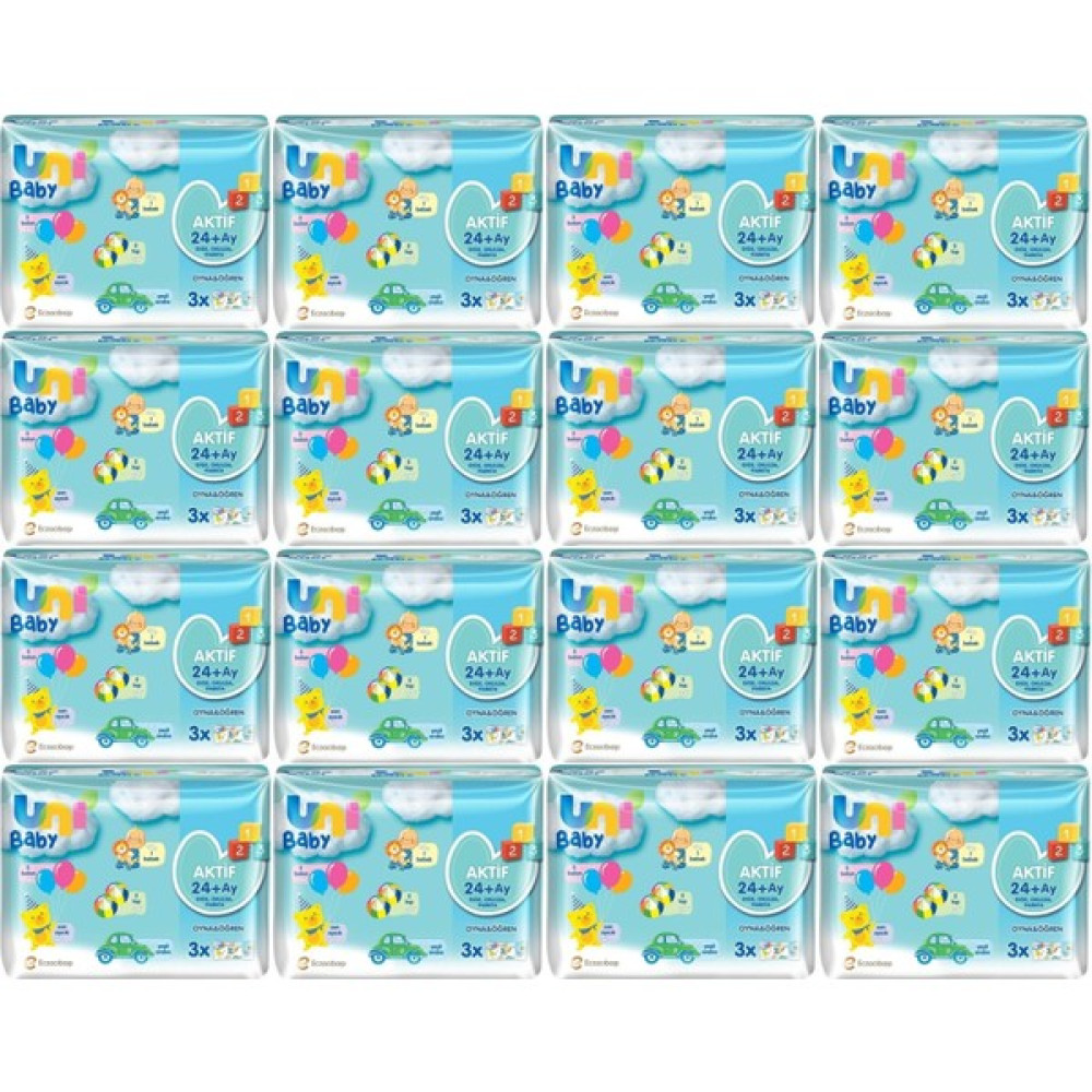 Uni Baby Islak Havlu Aktif / Oyna & Öğren 52 Yaprak (48 Li Set) 2496 Yaprak (16PK*3) Oto Boyaları Fiyatı