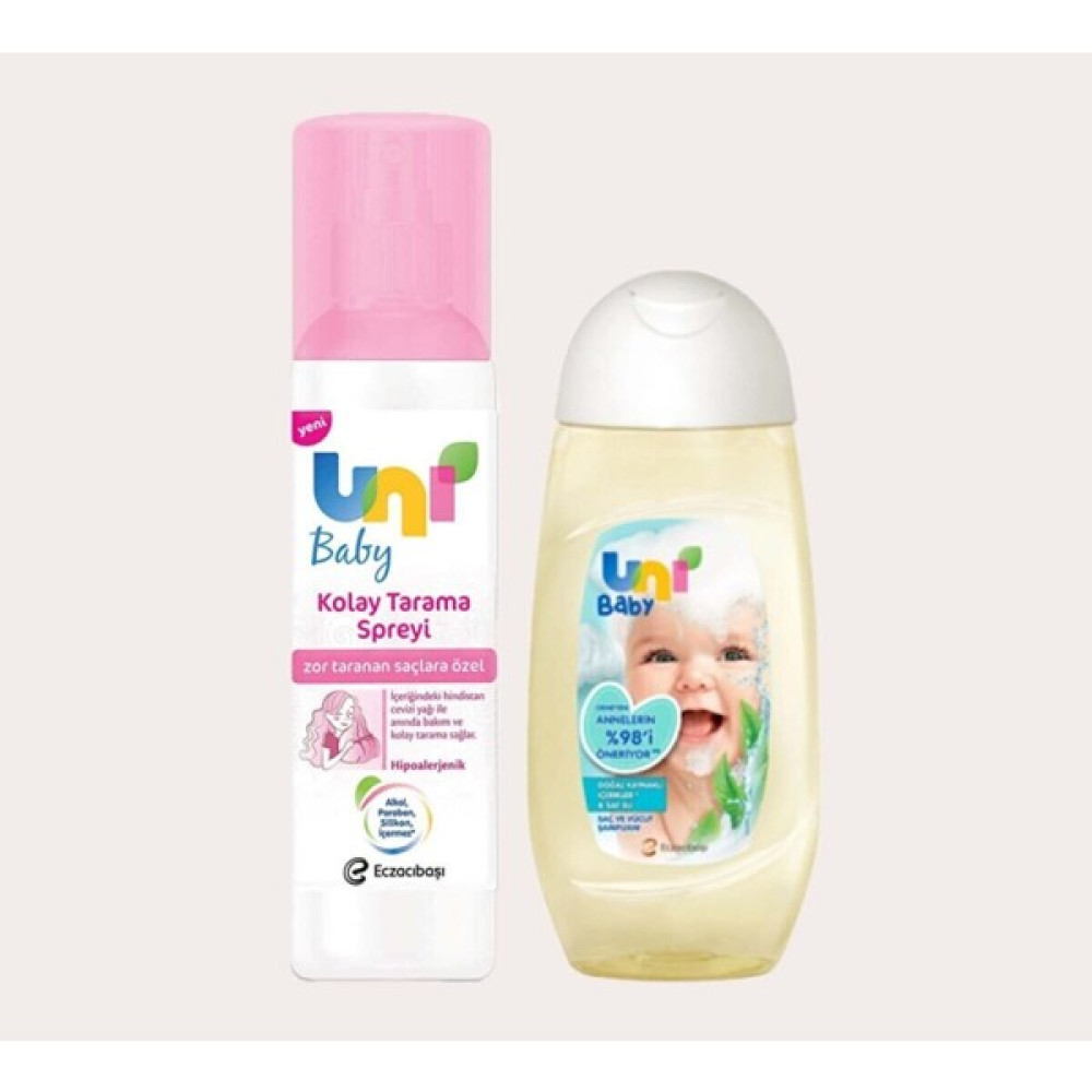Uni Baby Kolay Tarama Spreyi + Saç ve Vücut Şampuanı - 0 - 3 Yaş Bebek Şampuanı Fiyatı