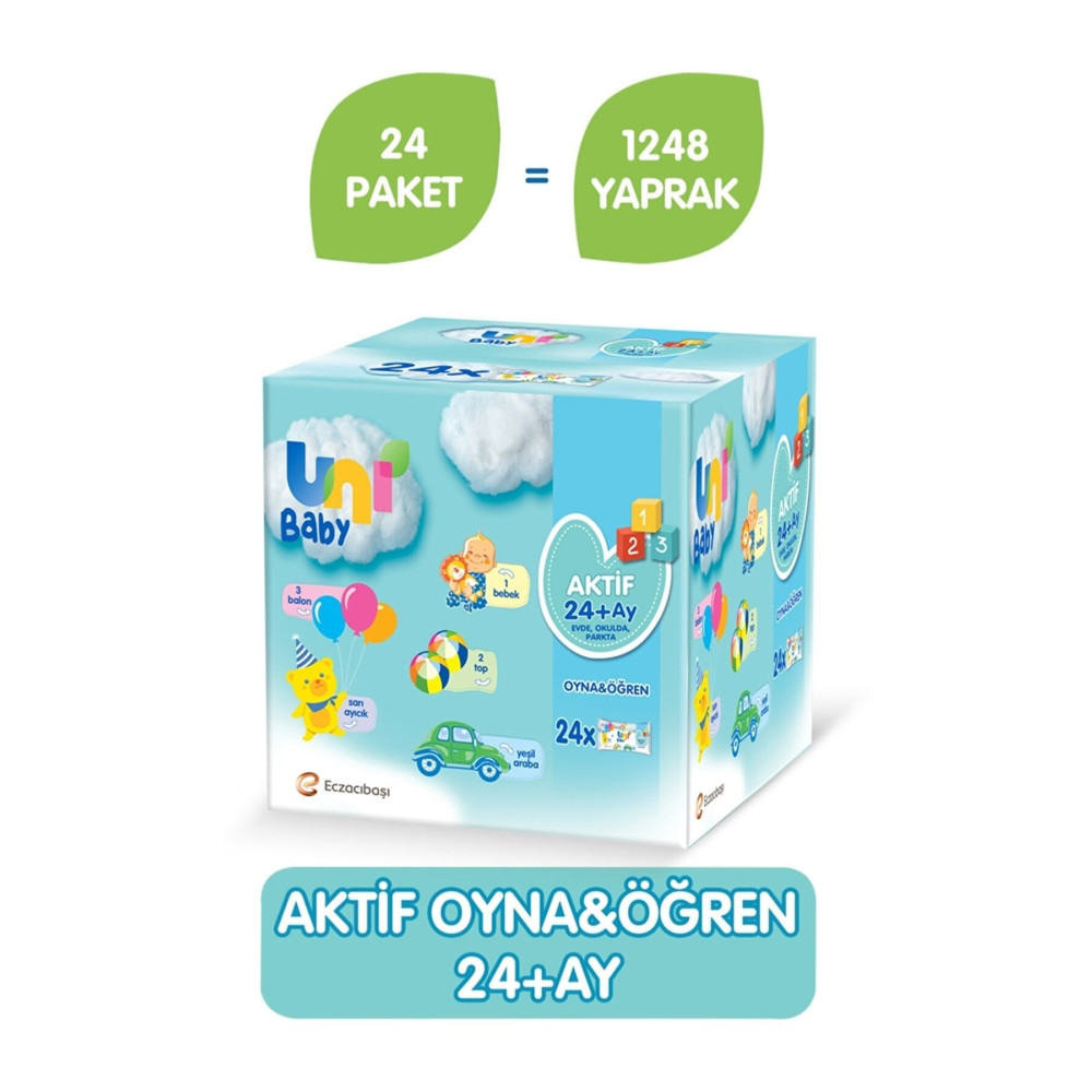 Uni Baby Oyna Öğren Islak Mendil 24 lü Fırsat Paketi (1248 Yaprak) Bebek Mendil-Islak Mendil Fiyatı