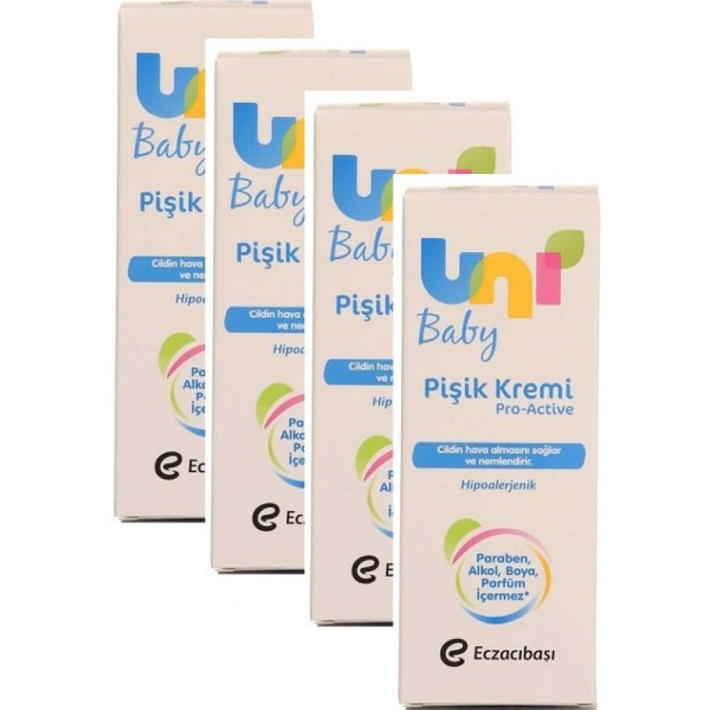 Uni Baby Paraben Içermeyen, Nemlendirici Etkili Pişik Kremi 30 Ml*4 Adet Pişik Önleyici Krem Fiyatı