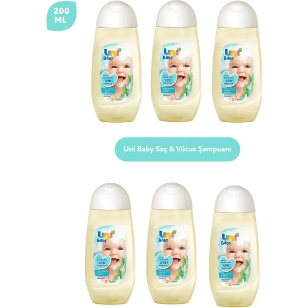 Uni Baby Saç ve Vücut Şampuanı 200 ml X6 Oto Boyaları Fiyatı