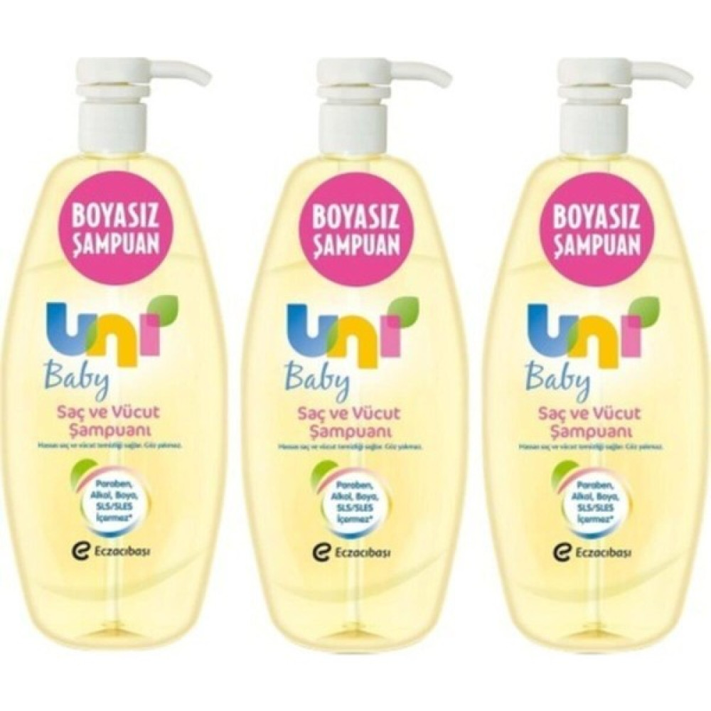 Uni Baby Şampuan 700 ml 3'lü Bebek Şampuanı Fiyatı
