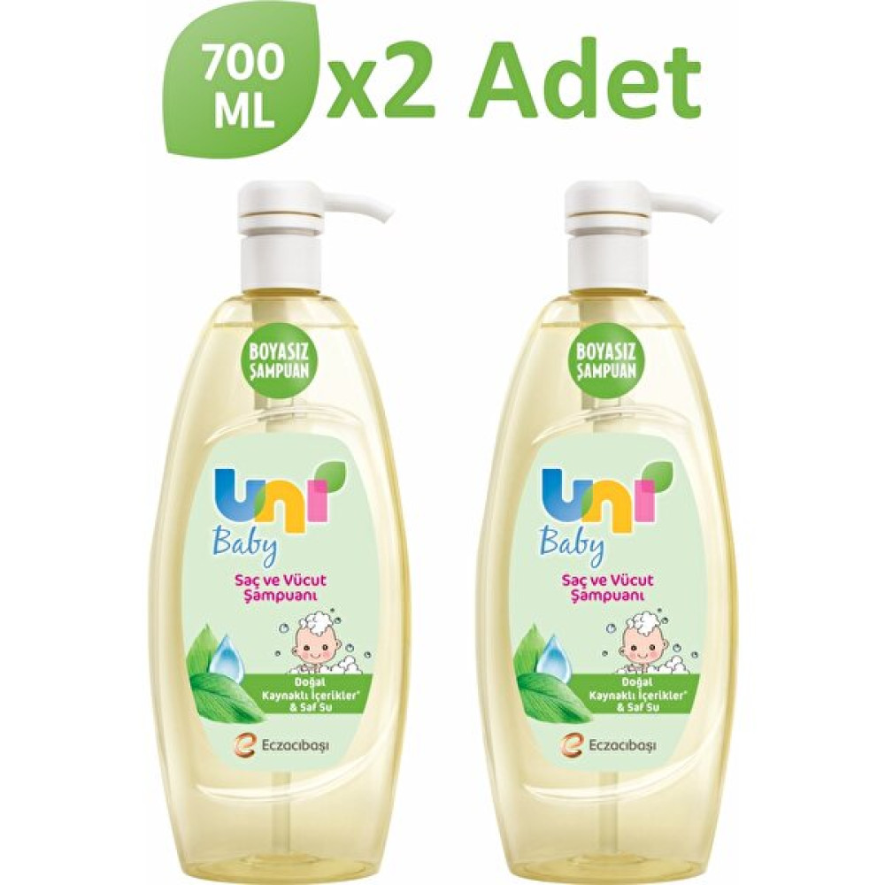Uni Baby Şampuan 700 ml X2 Adet Bebek Şampuanı Fiyatı
