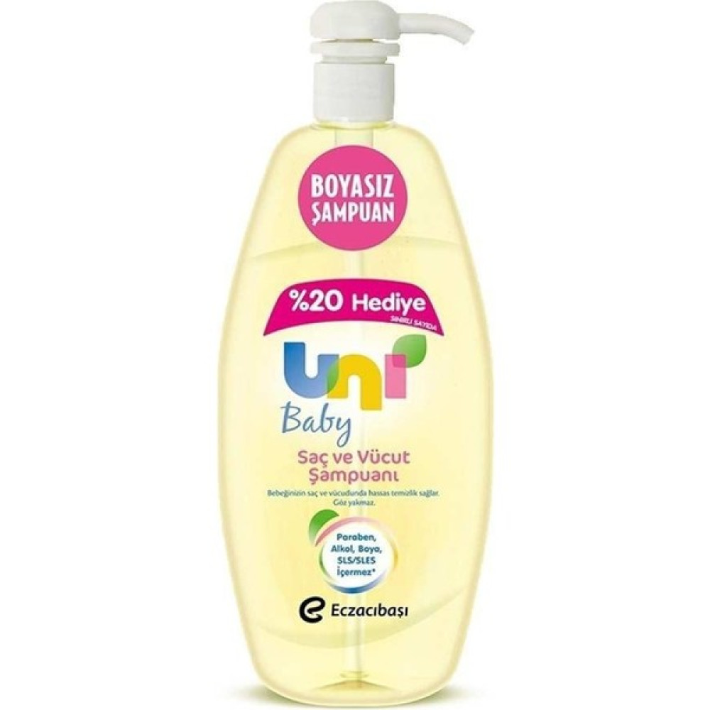 Uni Baby Şampuan 900ML Boyasız Pompalı Bebekler Için 2 Li Set - Sarı Bebek Şampuanı Fiyatı