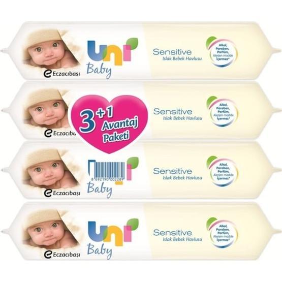 Uni Baby Sensitive 56x4'lü 224 Yaprak Islak Havlu