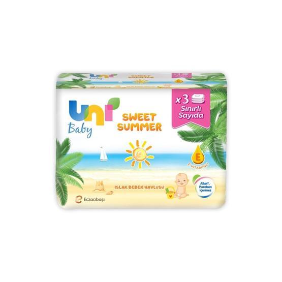Uni Baby Sweet Summer 3x52 156 Yaprak Islak Havlu