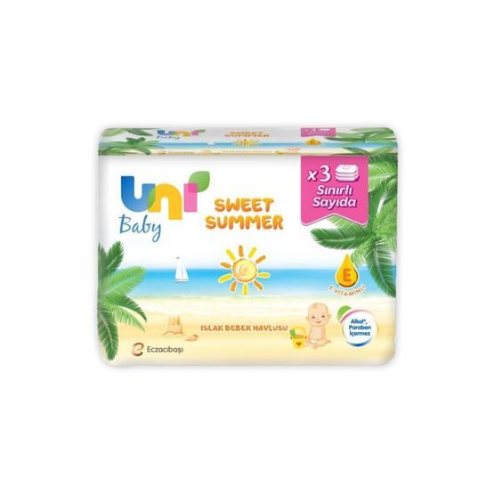 Uni Baby Sweet Summer 3x52 156 Yaprak Islak Havlu
