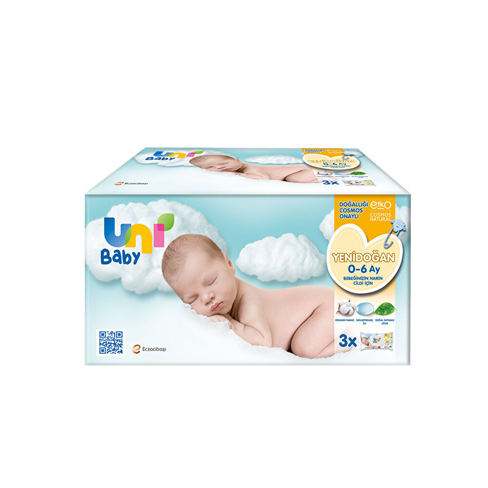 Uni Baby Yenidoğan Islak Mendil 3 Parça Paket X 40 Adet Bebek Bezi-Alt Açma Fiyatı