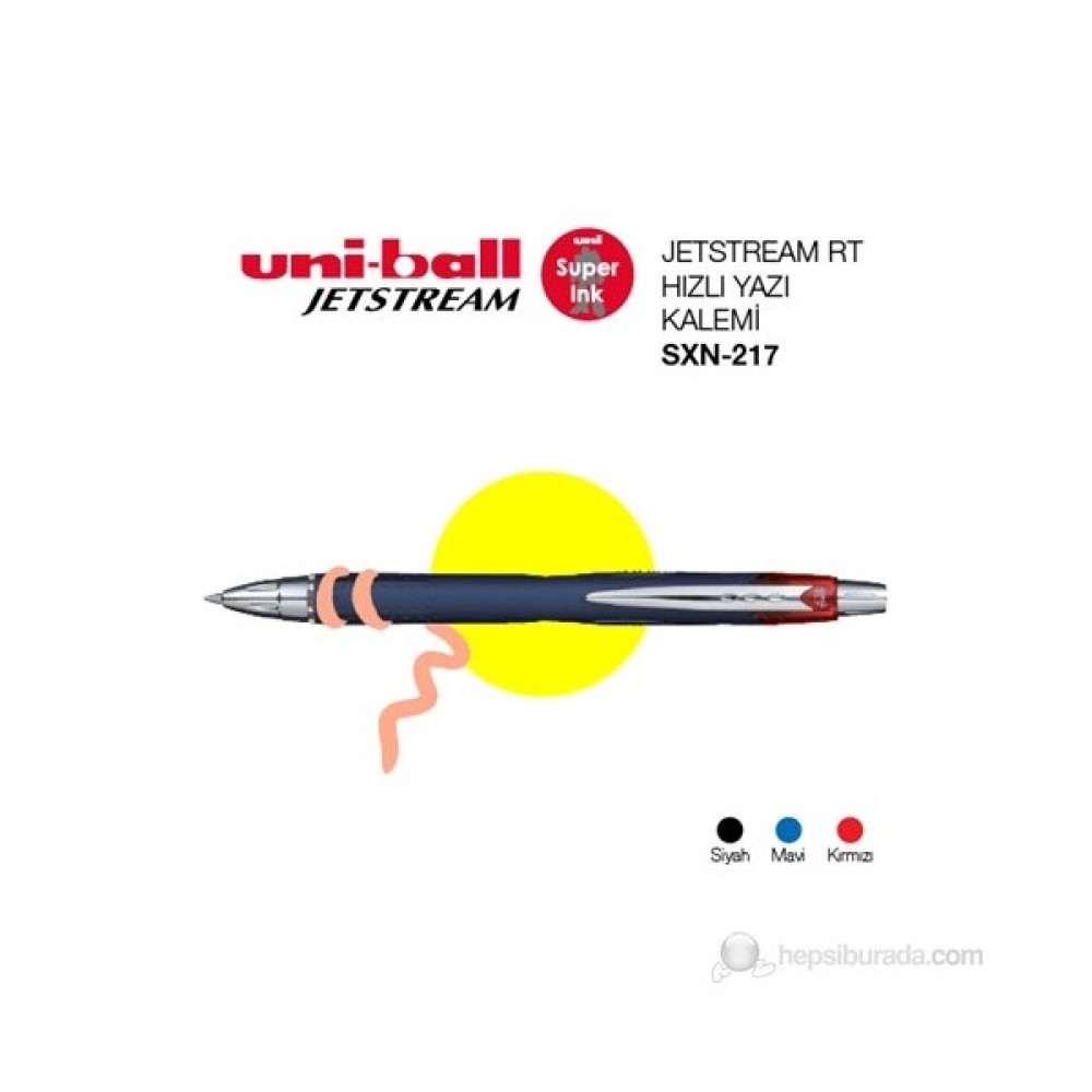 Uni-ball Jetstream RT Hızlı Yazı Kalemi 0,7 1'li (SXN-217) - Mavi Jel Mürekkepli (Roller) Kalem Fiyatı