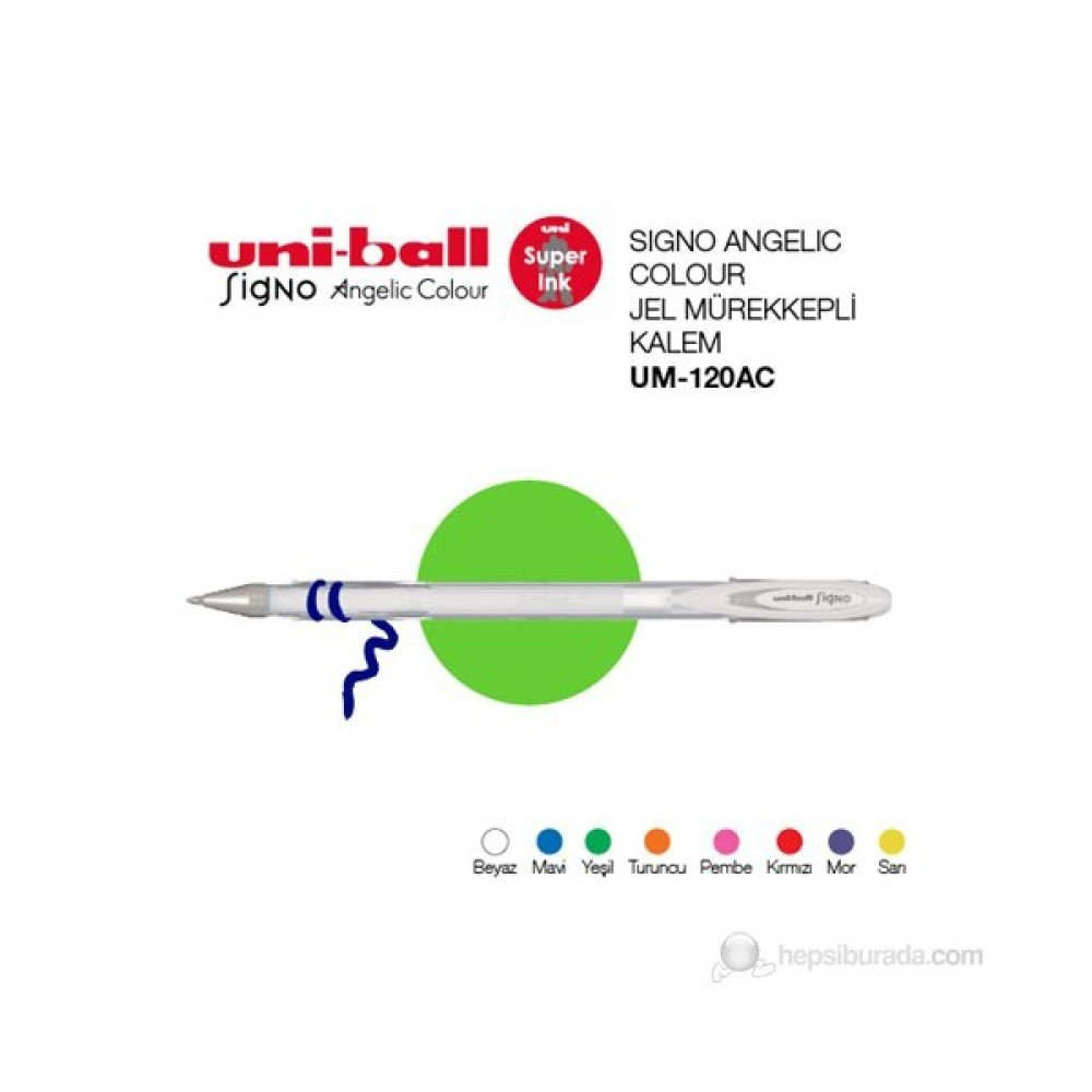 Uni-ball Signo Angelic Colour Jel Mürekkepli Kalem 0,7 1'li (UM-120AC) - Sarı Jel Mürekkepli (Roller) Kalem Fiyatı