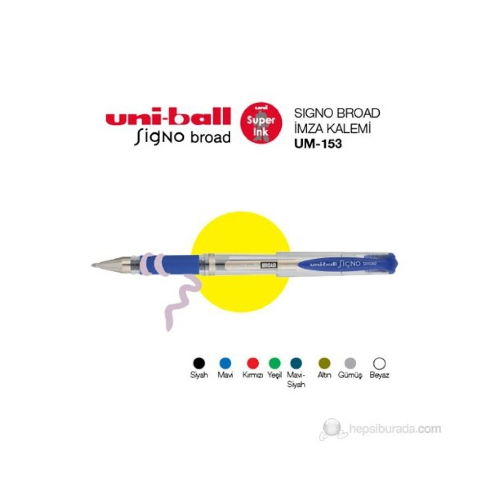 Uni-ball Signo Broad İmza Kalemi 1,0 (UM-153)- - Yeşil - Tekli Jel Mürekkepli (Roller) Kalem Fiyatı