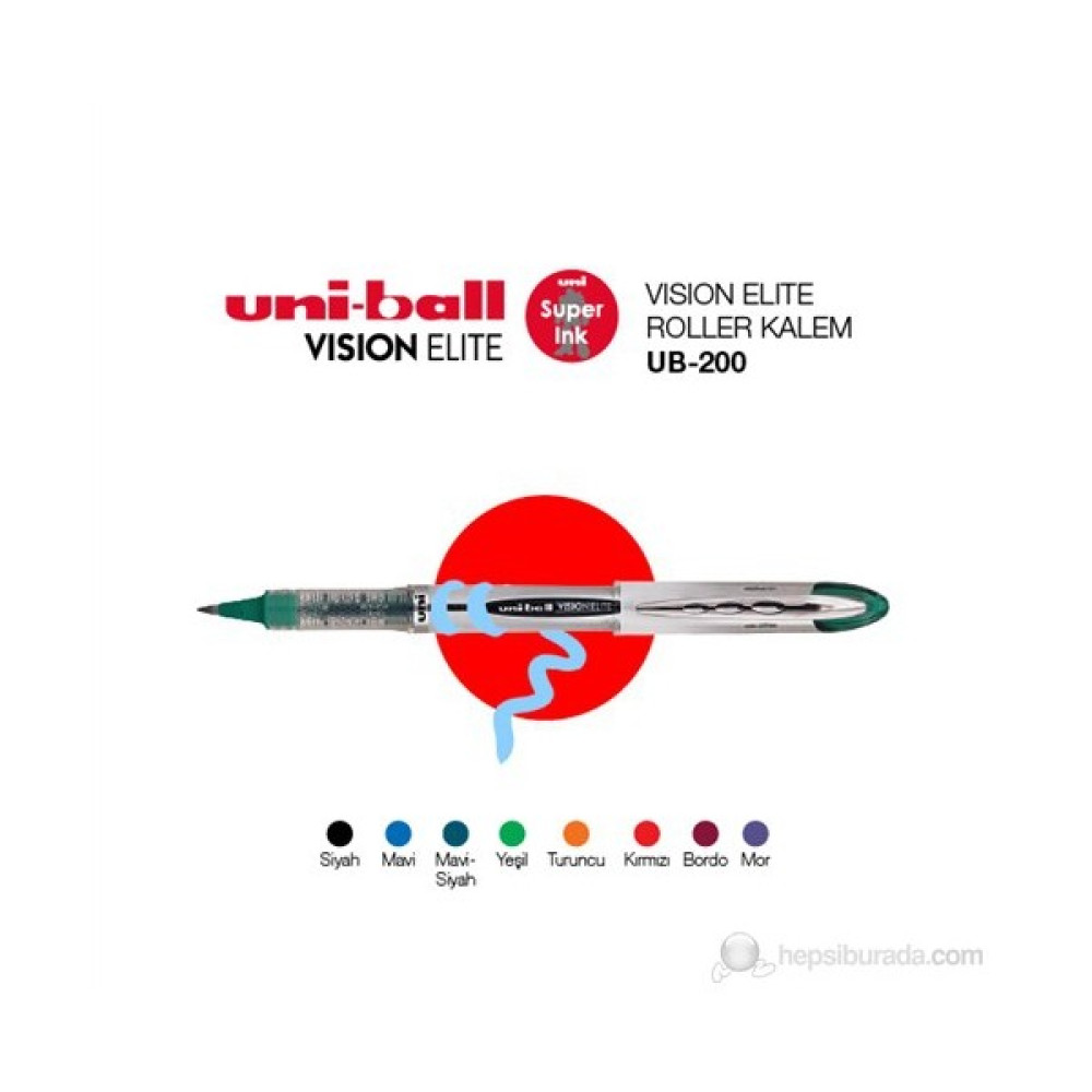 Uni-ball Vision Elite Fine Roller Kalem (UB-200)2'li Paket-Mavi - Mavi Jel Mürekkepli (Roller) Kalem Fiyatı