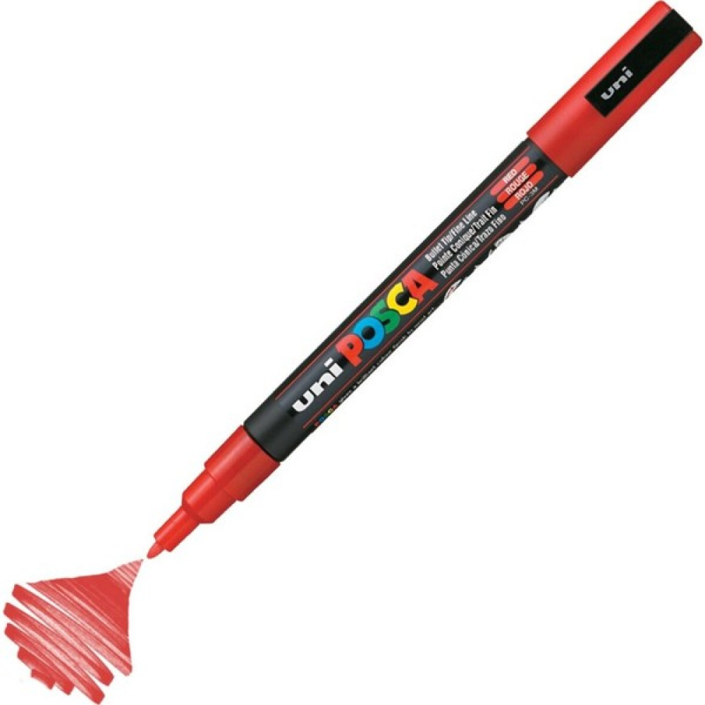 Uni Posca Marker Pc-3m Fine 0.9-1.3 mm Red Sanatsal Malzemeler Fiyatı