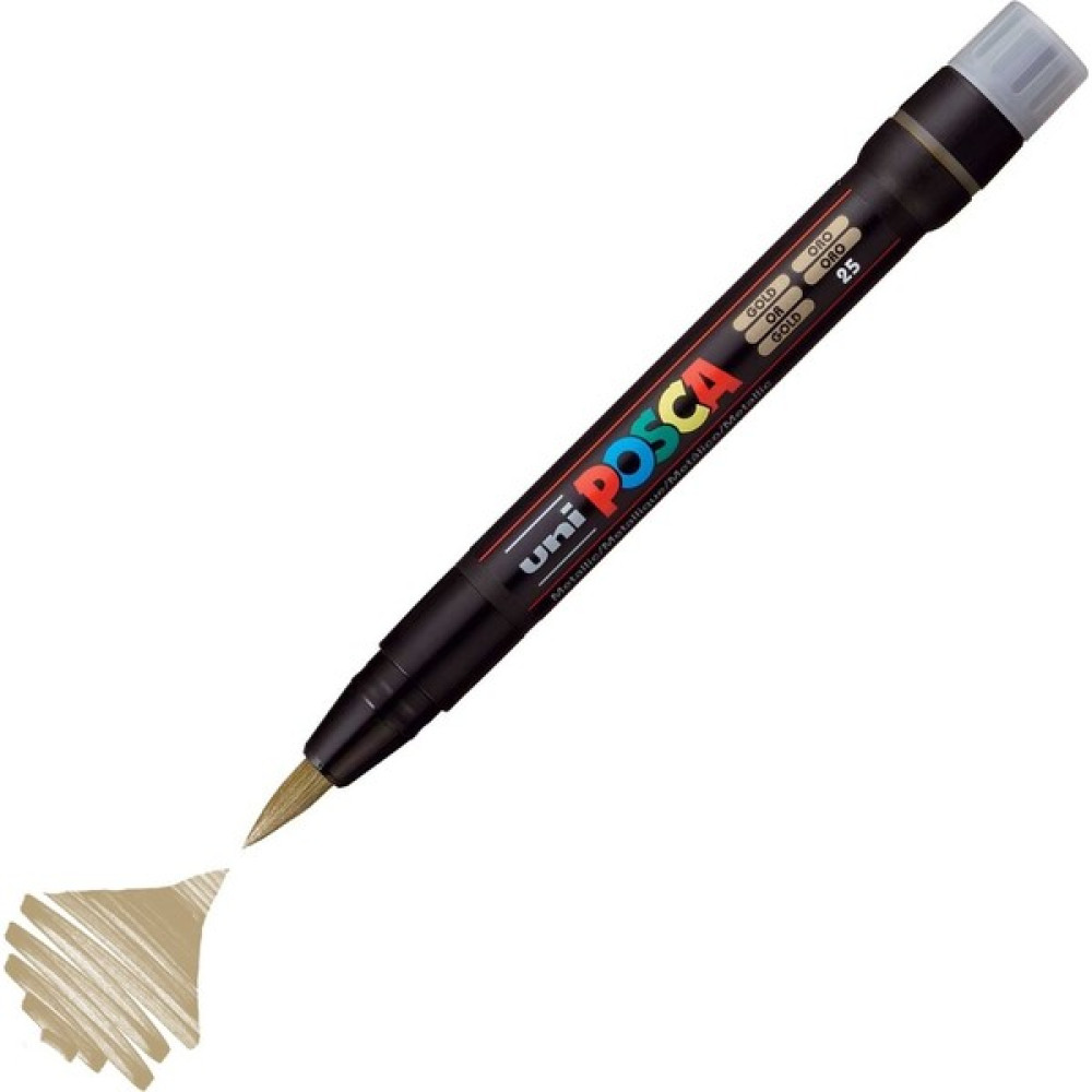 Uni Posca Marker PCF-350 Brush 0.1-10 mm Gold Sanatsal Malzemeler Fiyatı