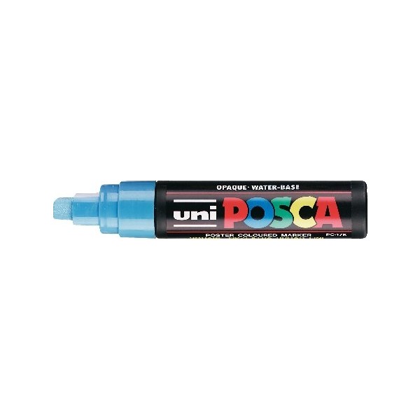 Uni Posca PC-17K Boyama Markörü 15 mm Kesik Uç Açık Mavi Diğer Fiyatı