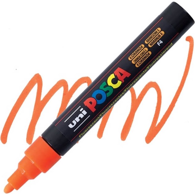 Uni Posca Pc-5m Boyama Markörü 1.8-2.5 mm Floresan Turuncu Diğer Fiyatı
