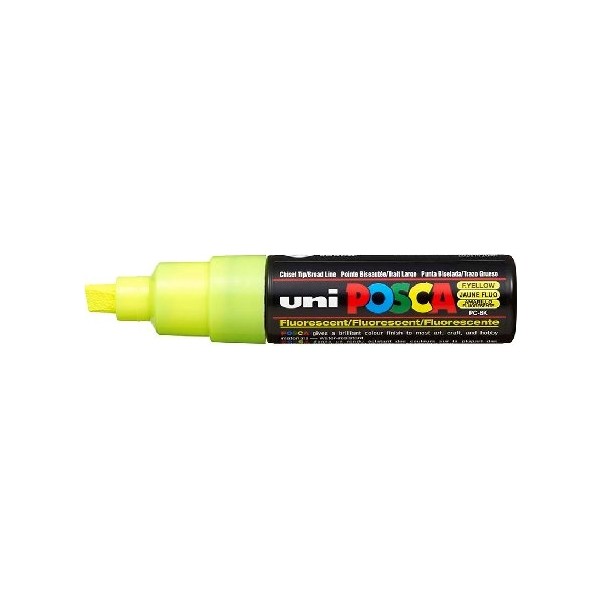 Uni Posca Pc-8k Boyama Markörü 8 mm Kesik Uç Floresan Sarı Diğer Fiyatı