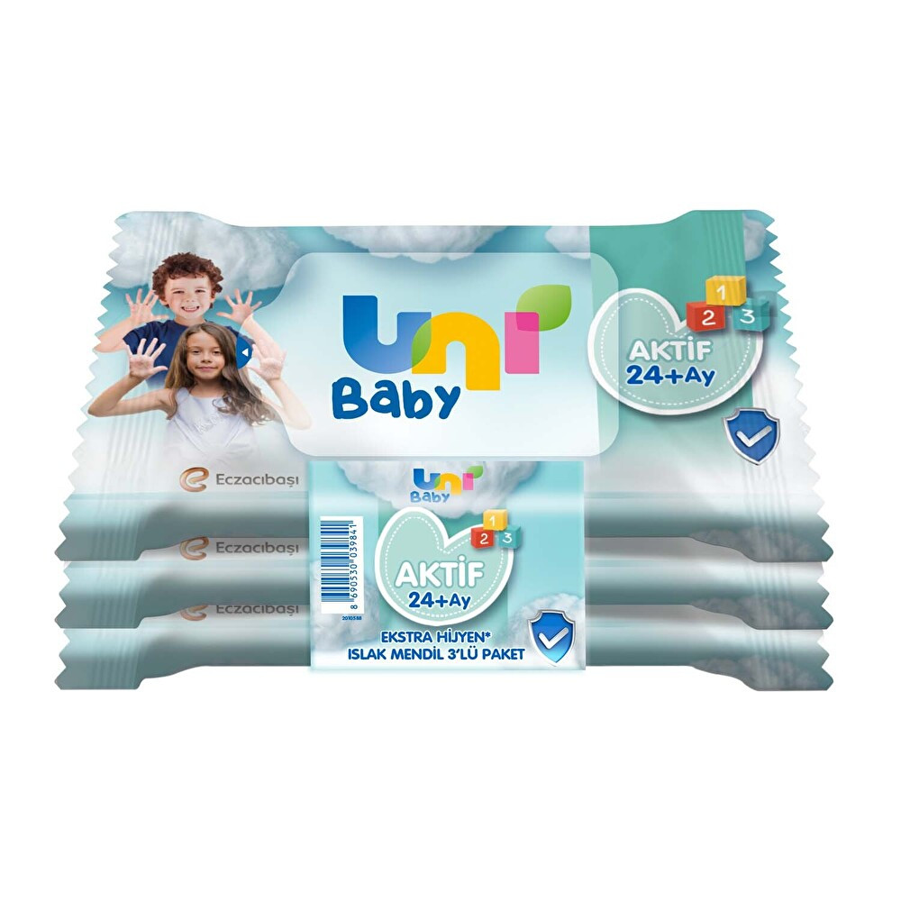Unibaby Aktif Ekstra Hijyen Cep Mendili 3x15'li Islak Mendil Fiyatı