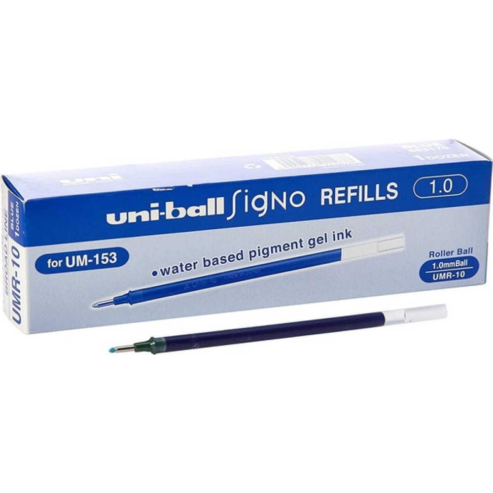 Uniball Signo Broad UMR-10 İmza Kalemi Yedeği 12'li - Mavi Jel Mürekkepli (Roller) Kalem Fiyatı