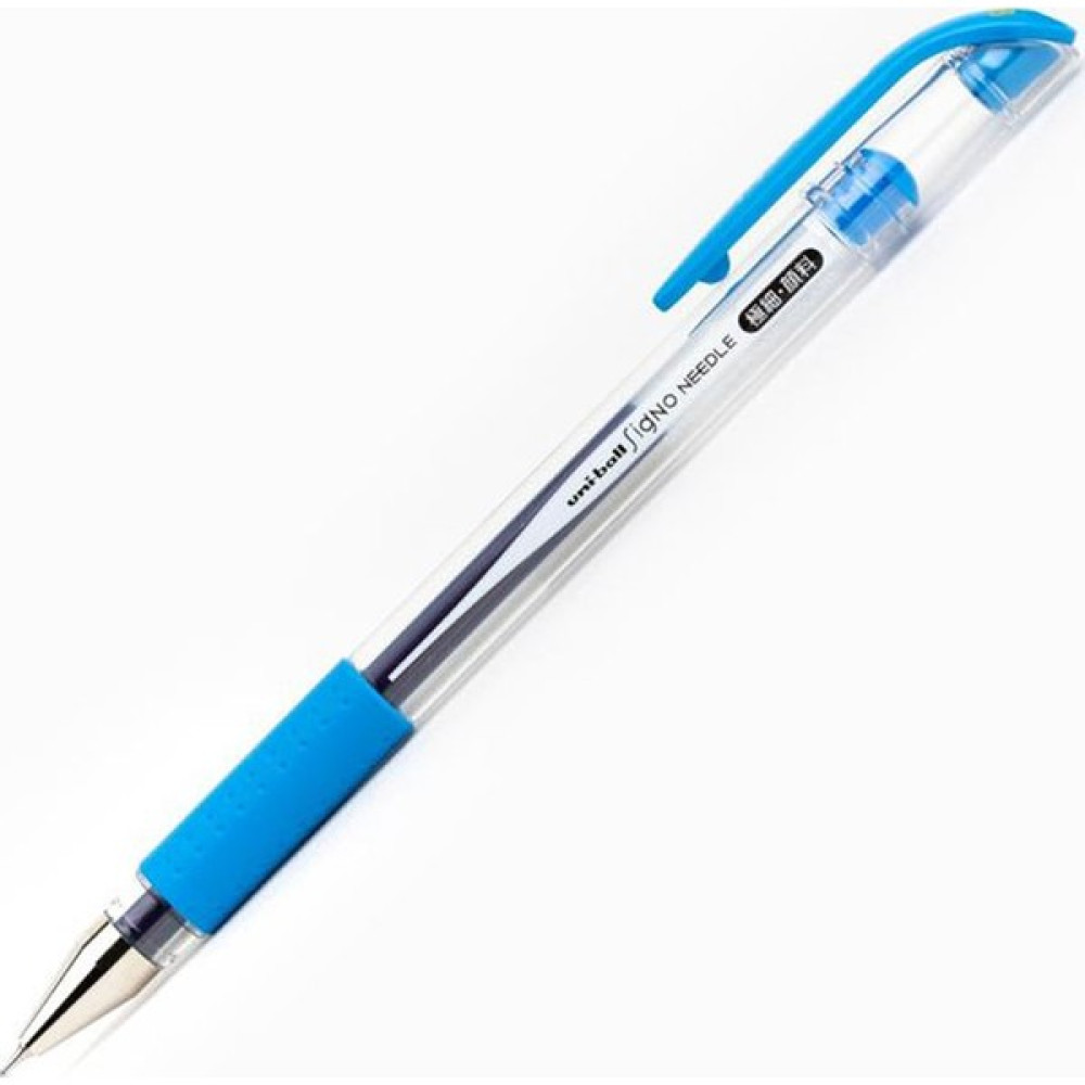 Uniball Signo Needle Jel İğne Uçlu Kalem 0.38 Açık Mavi Kesik Uçlu (Kaligrafi) Kalem Fiyatı